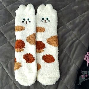 Fuzzy Cat Socks